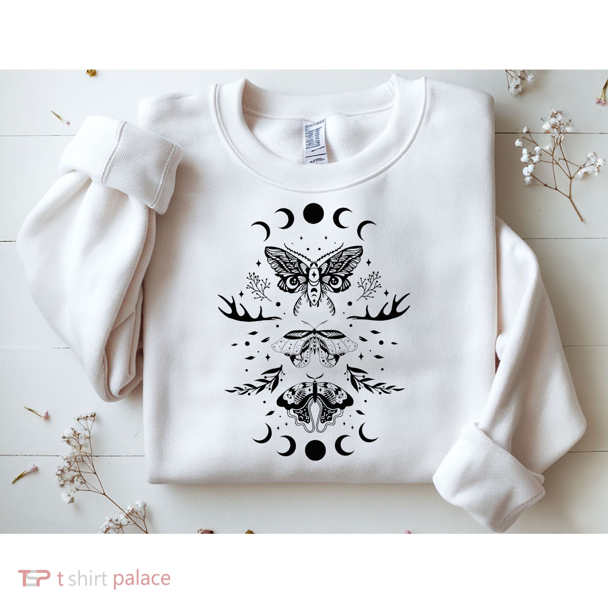 Fairy Grunge Fairycore Aesthetic Goth Luna Moth Butterfly Sweatshirt