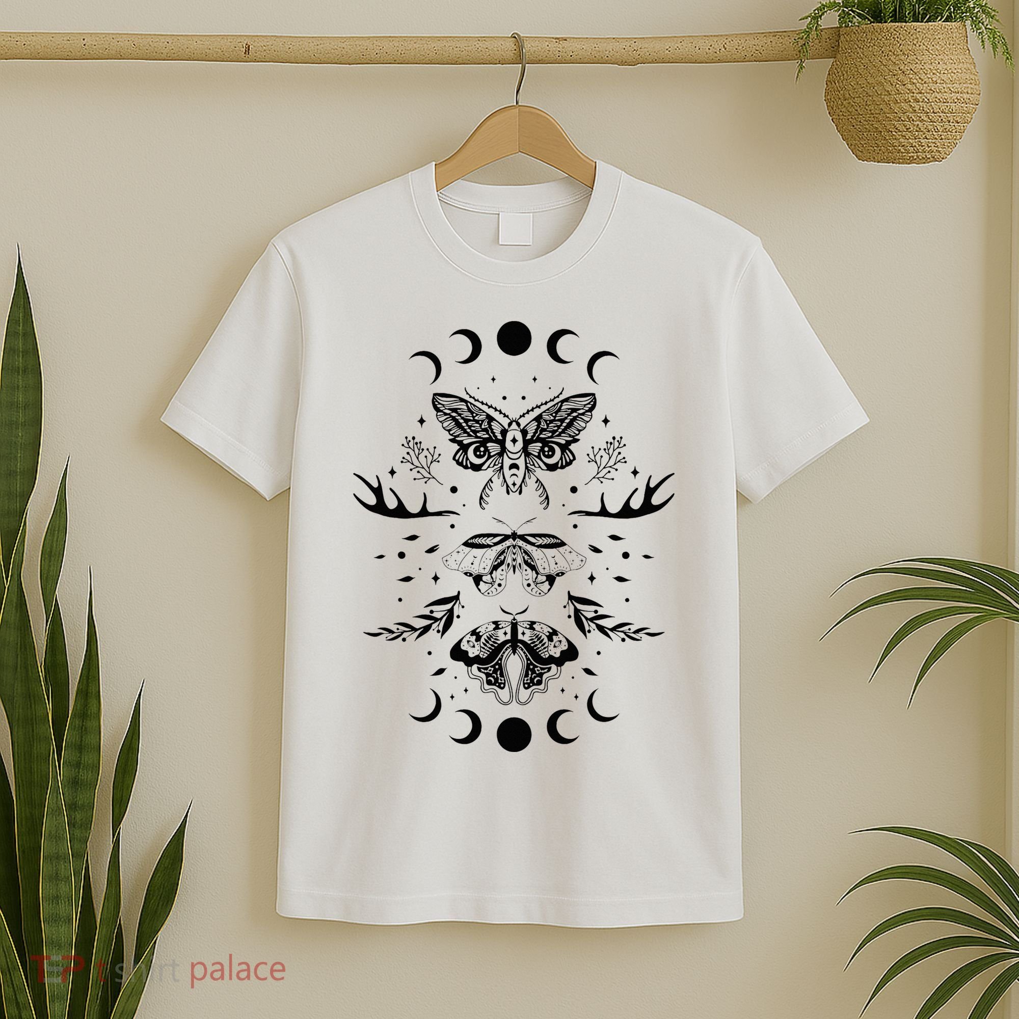 Fairy Grunge Fairycore Aesthetic Goth Luna Moth Butterfly T-Shirt