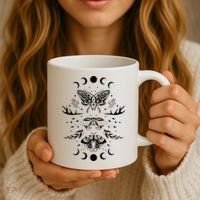 Fairy Grunge Fairycore Aesthetic Goth Luna Moth Butterfly Coffee Mug thumb 3
