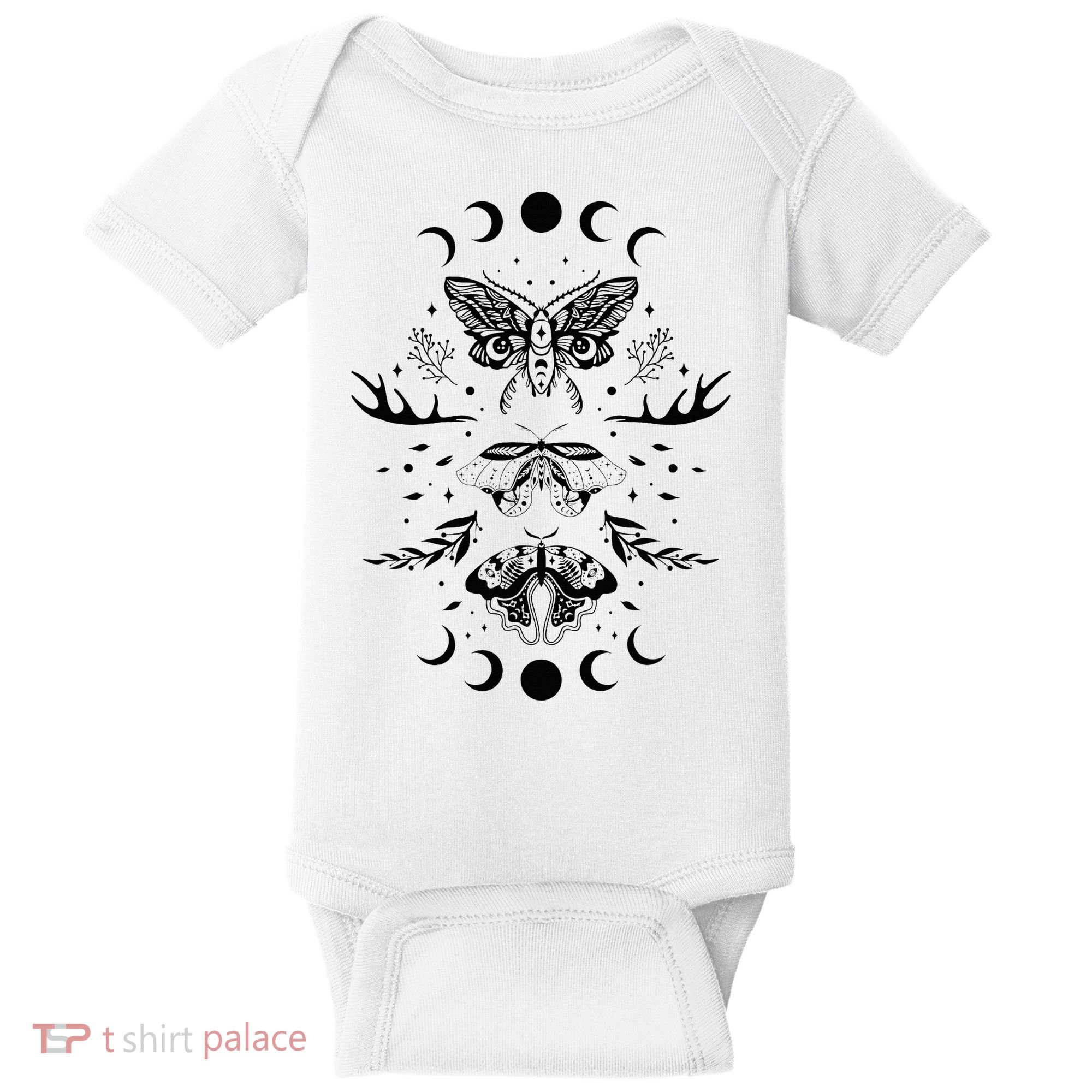 Fairy Grunge Fairycore Aesthetic Goth Luna Moth Butterfly Baby Bodysuit
