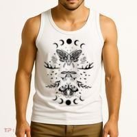 Fairy Grunge Fairycore Aesthetic Goth Luna Moth Butterfly Tank Top thumb 3