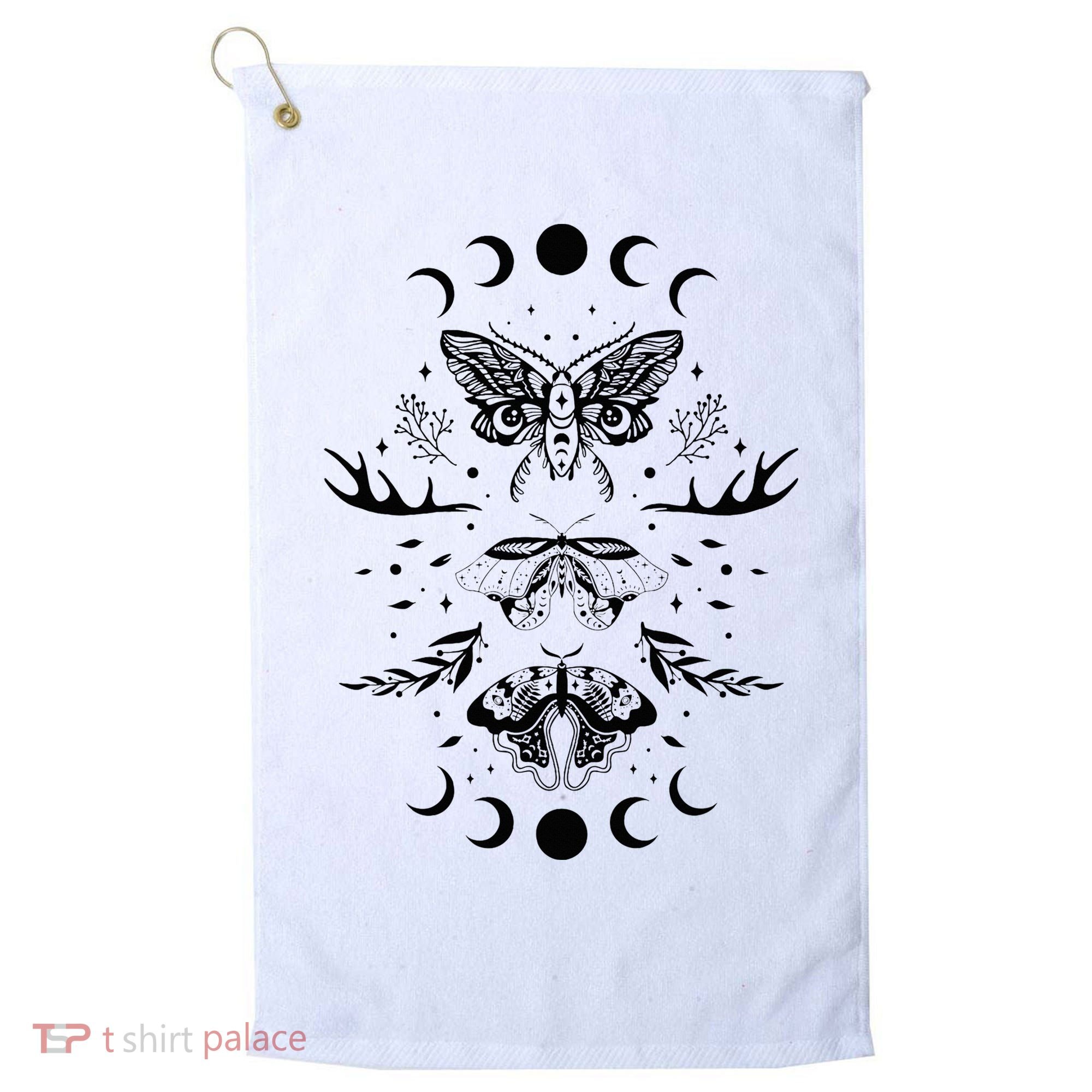 Fairy Grunge Fairycore Aesthetic Goth Luna Moth Butterfly Golf Towel