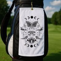 Fairy Grunge Fairycore Aesthetic Goth Luna Moth Butterfly Golf Towel thumb 2