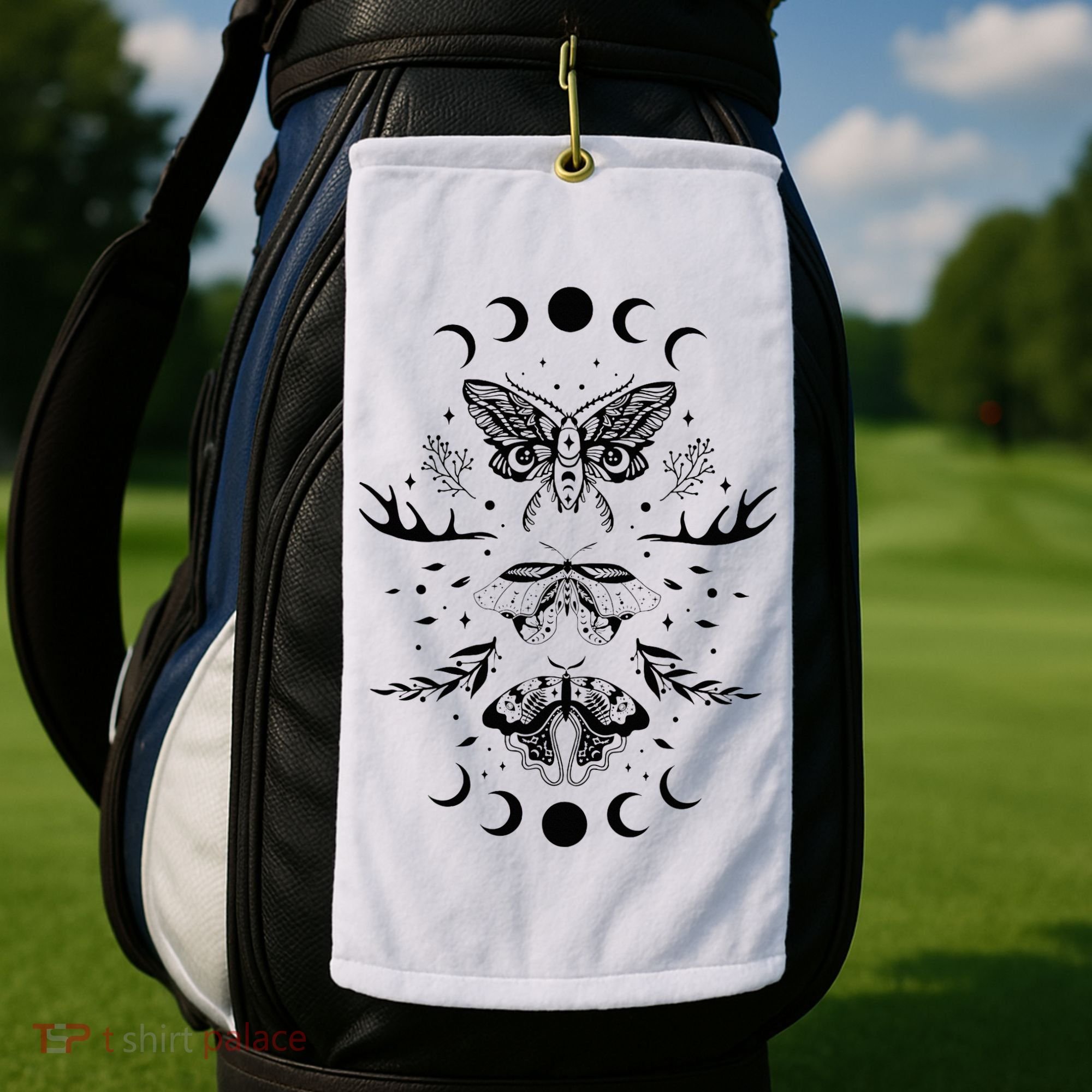 Fairy Grunge Fairycore Aesthetic Goth Luna Moth Butterfly Golf Towel