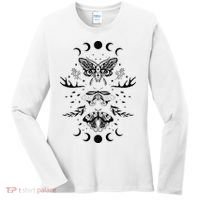 Fairy Grunge Fairycore Aesthetic Goth Luna Moth Butterfly Women's Long Sleeve Shirt thumb 0