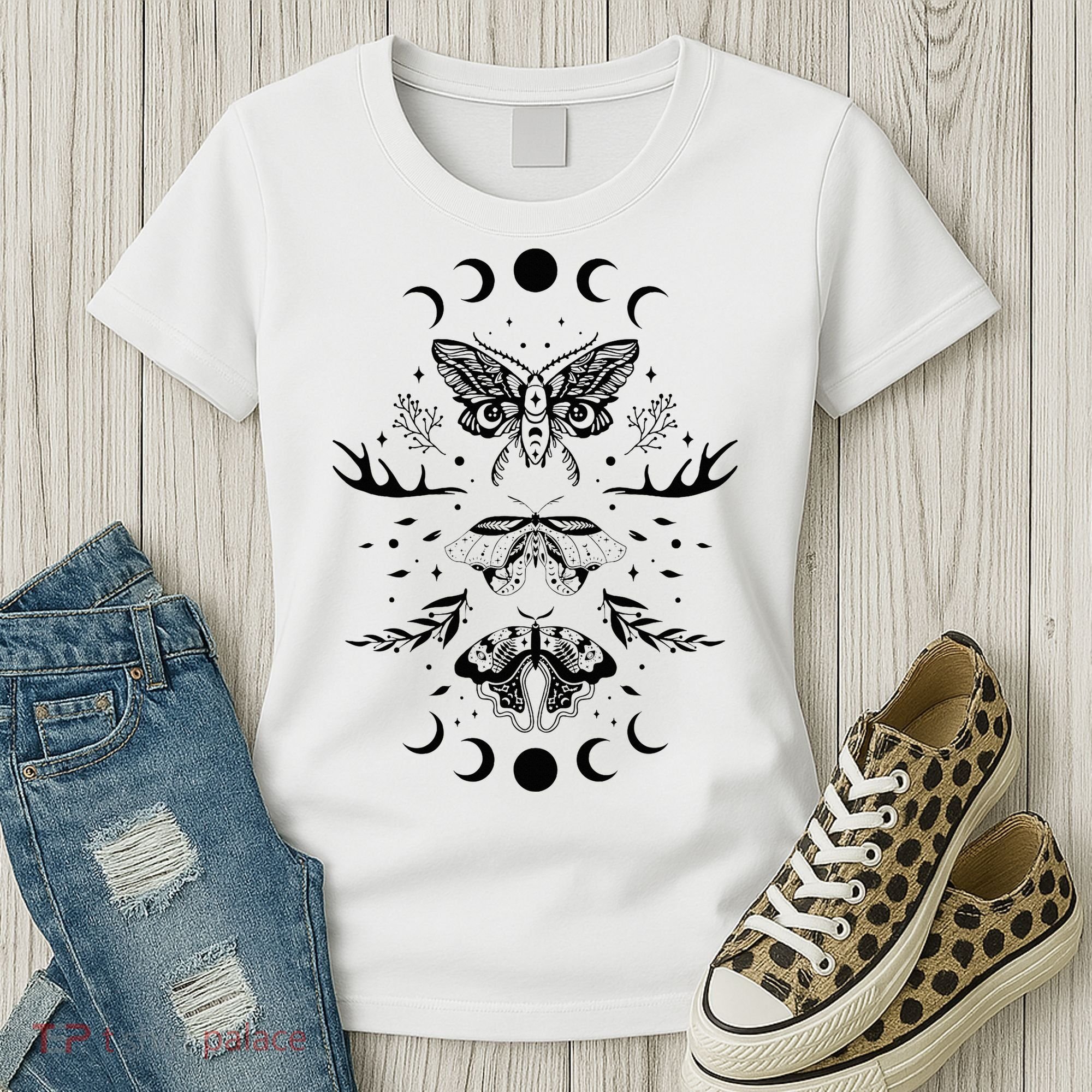 Fairy Grunge Fairycore Aesthetic Goth Luna Moth Butterfly Women's T-Shirt