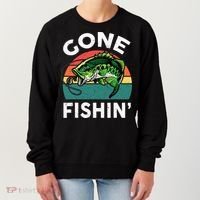 Funny Gone Fishing Bass Fish Women's Sweatshirt thumb 0