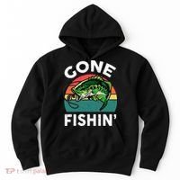Funny Gone Fishing Bass Fish Hoodie thumb 0
