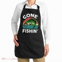 Funny Gone Fishing Bass Fish Apron thumb 2