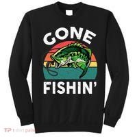 Funny Gone Fishing Bass Fish Sweatshirt thumb 0