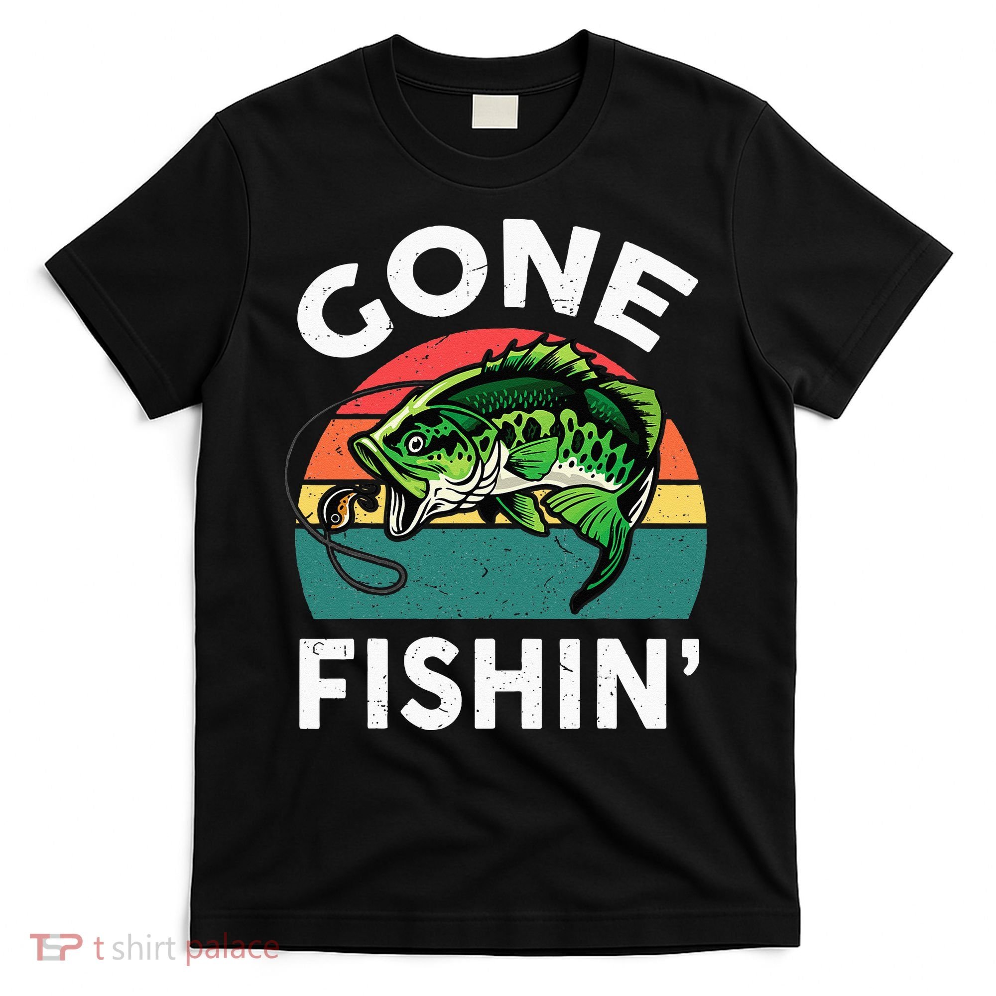 Funny Gone Fishing Bass Fish T-Shirt