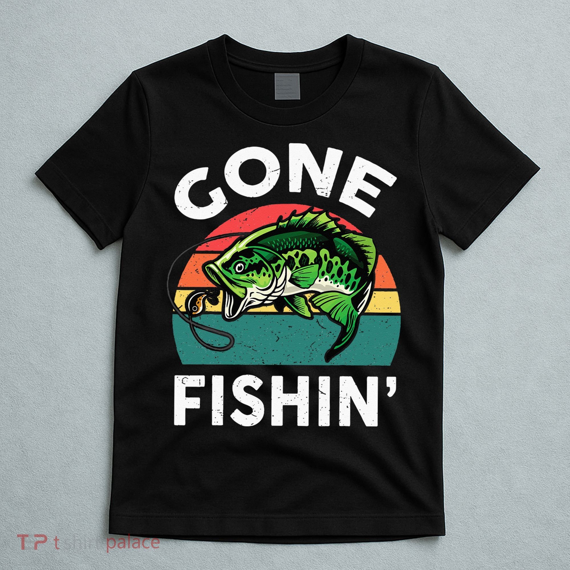 Funny Gone Fishing Bass Fish T-Shirt
