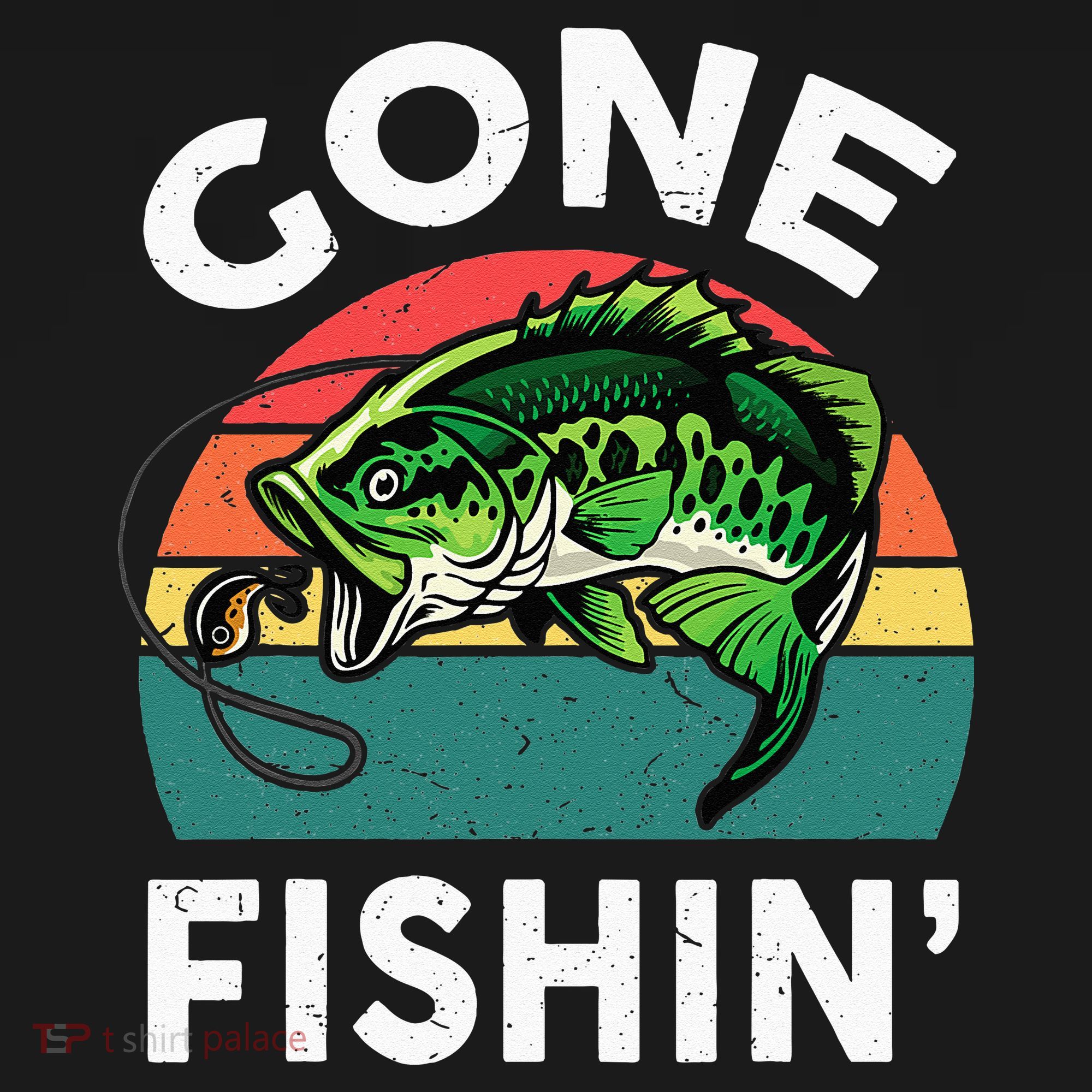 Funny Gone Fishing Bass Fish T-Shirt