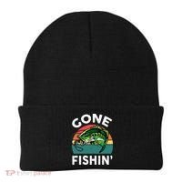 Funny Gone Fishing Bass Fish Beanie thumb 0