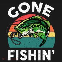 Funny Gone Fishing Bass Fish Women's Hoodie thumb 2
