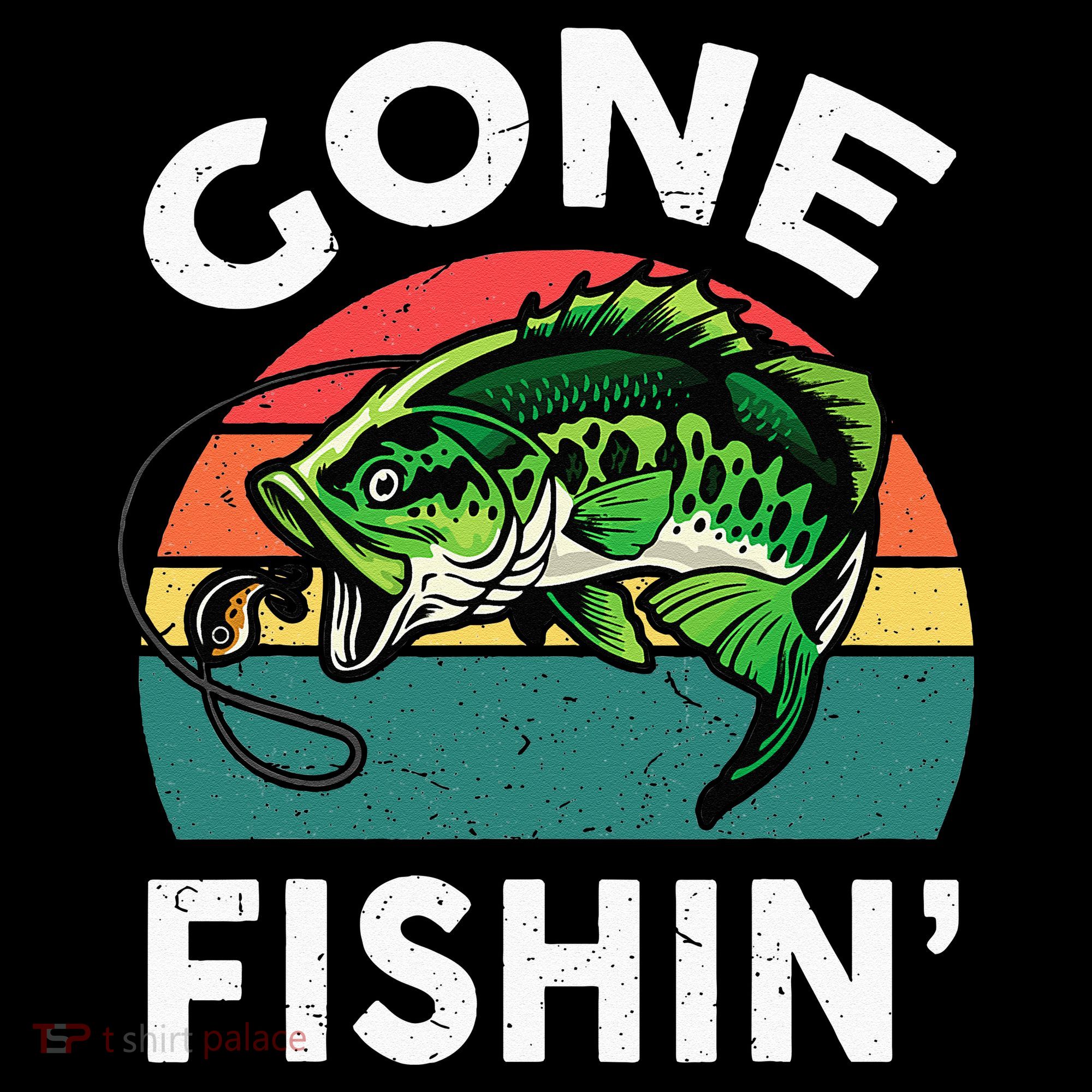 Funny Gone Fishing Bass Fish Women's Hoodie