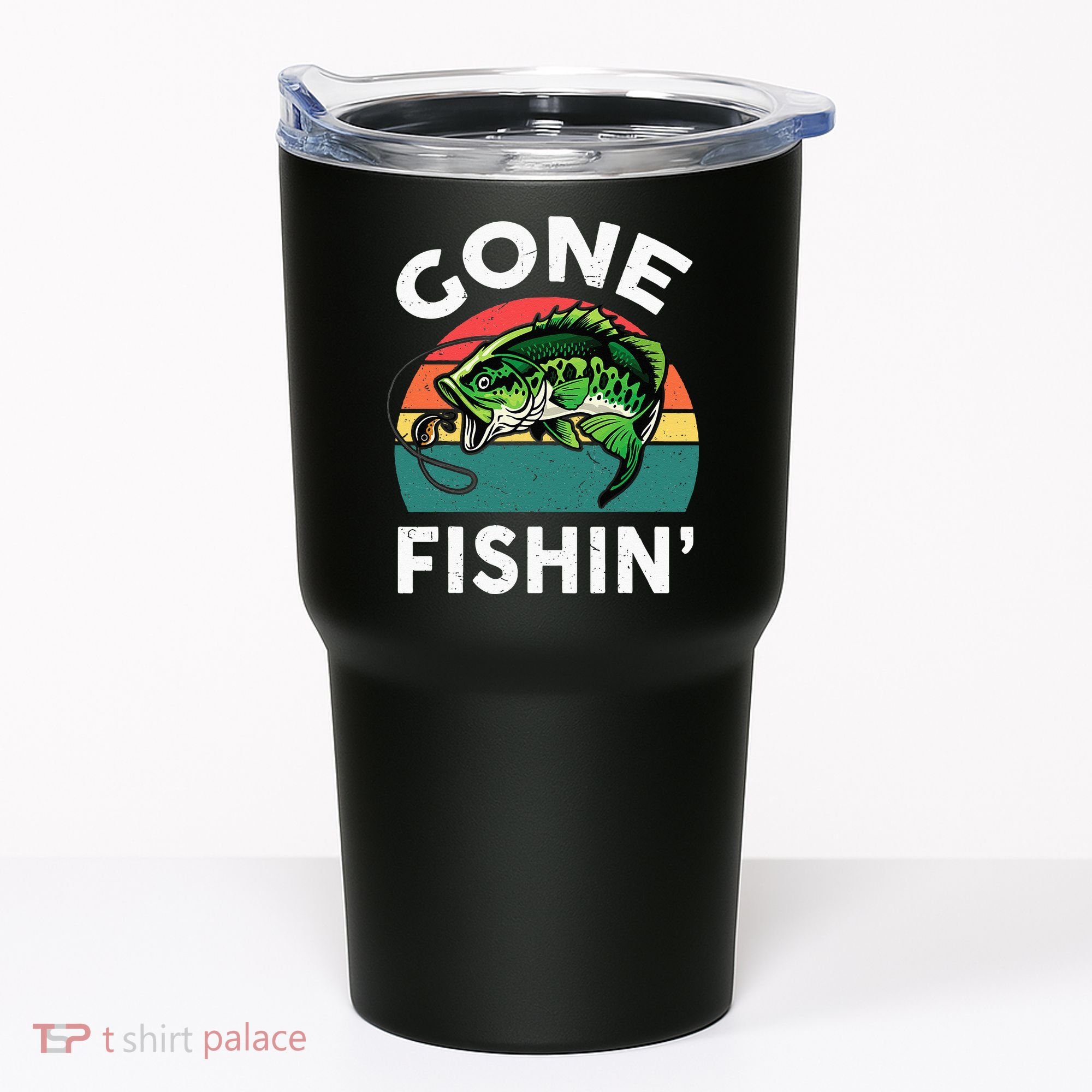 Funny Gone Fishing Bass Fish Tumbler