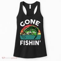 Funny Gone Fishing Bass Fish Women's Tank Top thumb 0