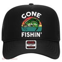 Funny Gone Fishing Bass Fish Hat thumb 0