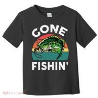 Funny Gone Fishing Bass Fish Toddler T-Shirt thumb 0