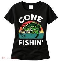 Funny Gone Fishing Bass Fish Women's T-Shirt thumb 0