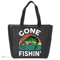 Funny Gone Fishing Bass Fish Tote Bag thumb 0