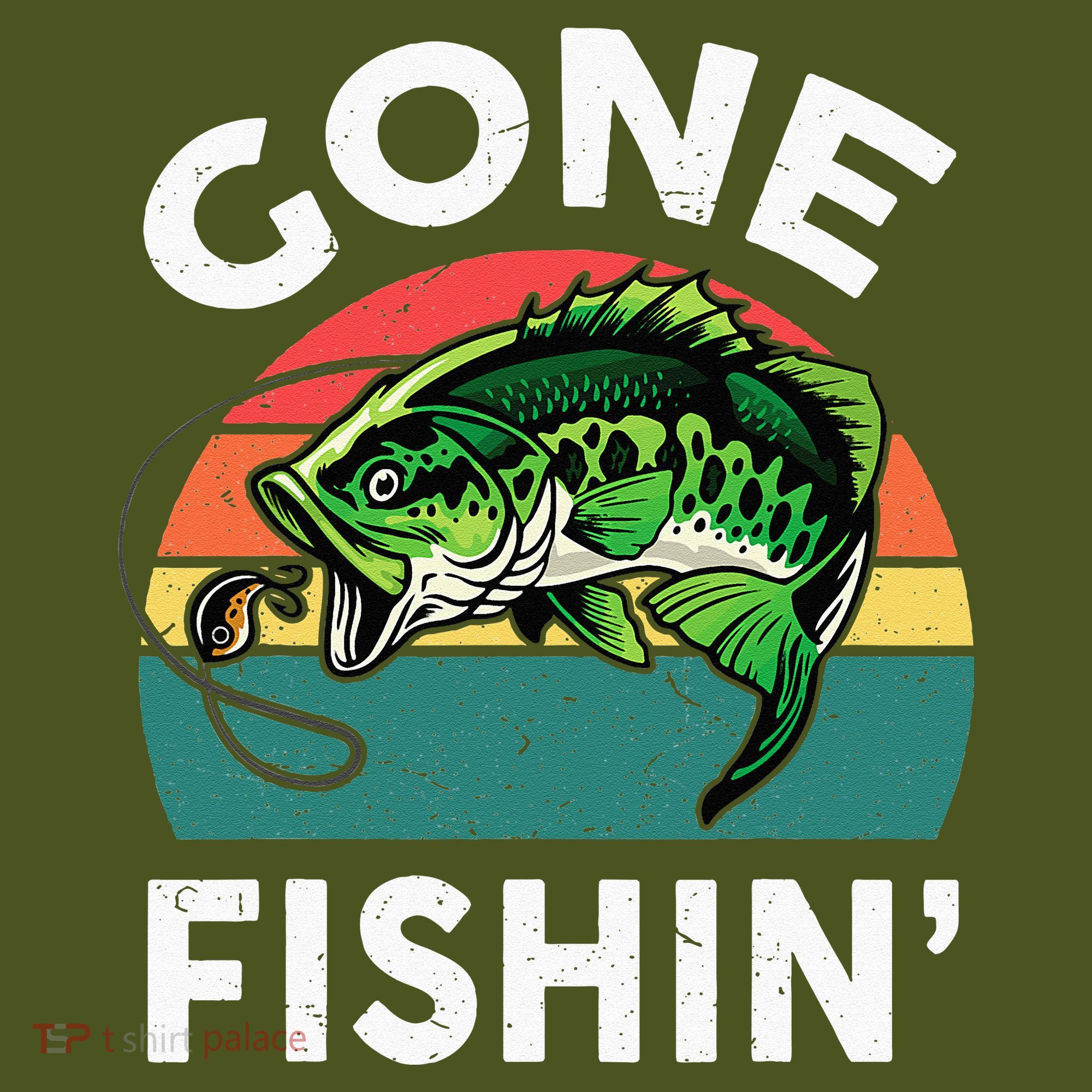 Funny Gone Fishing Bass Fish The Baniff Cuffed Pom Beanie