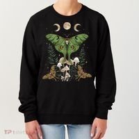 Fairy Grunge Fairycore Aesthetic Goth Luna Moth Mushroom Women's Sweatshirt thumb 0