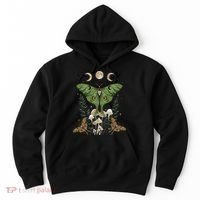 Fairy Grunge Fairycore Aesthetic Goth Luna Moth Mushroom Hoodie thumb 0