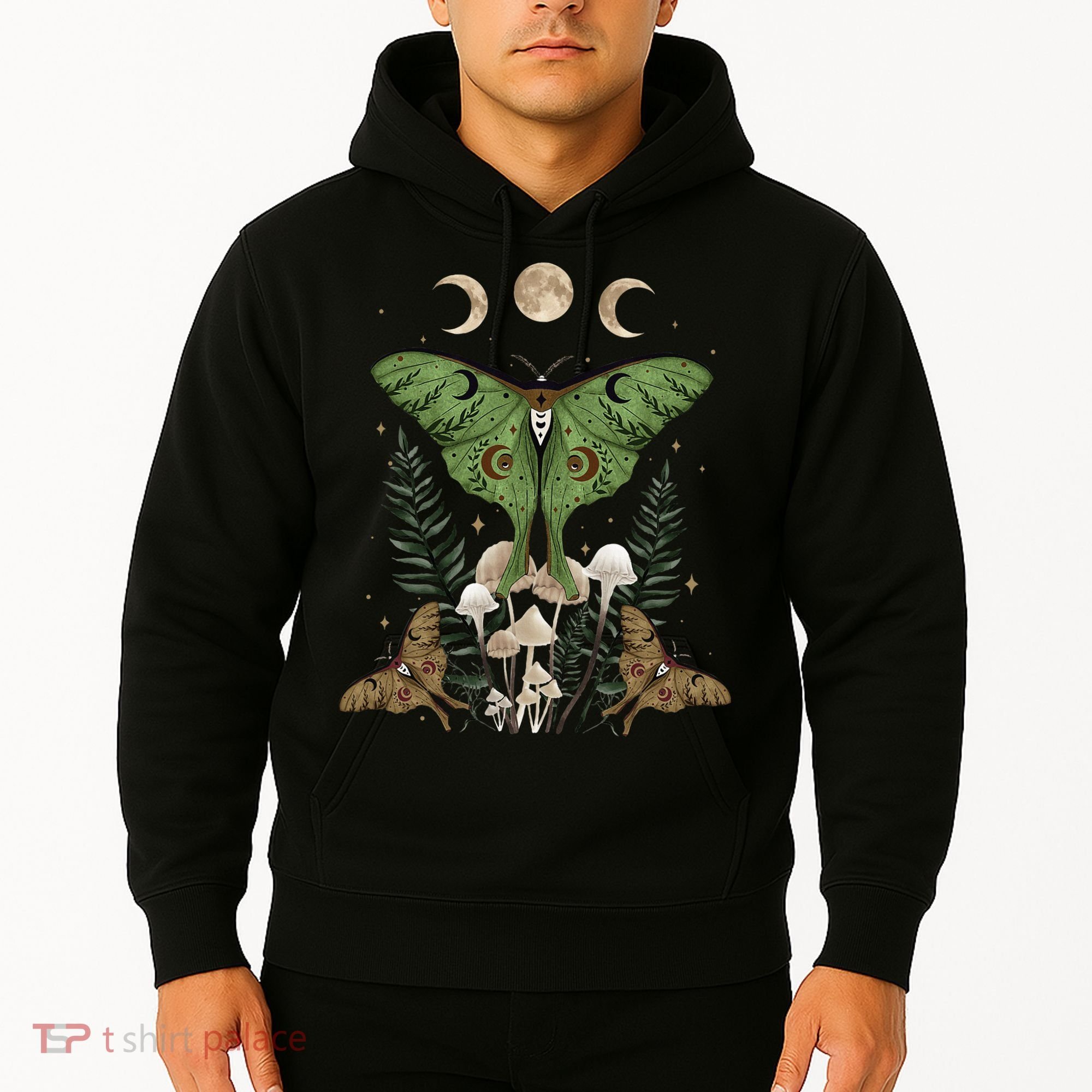 Fairy Grunge Fairycore Aesthetic Goth Luna Moth Mushroom Hoodie