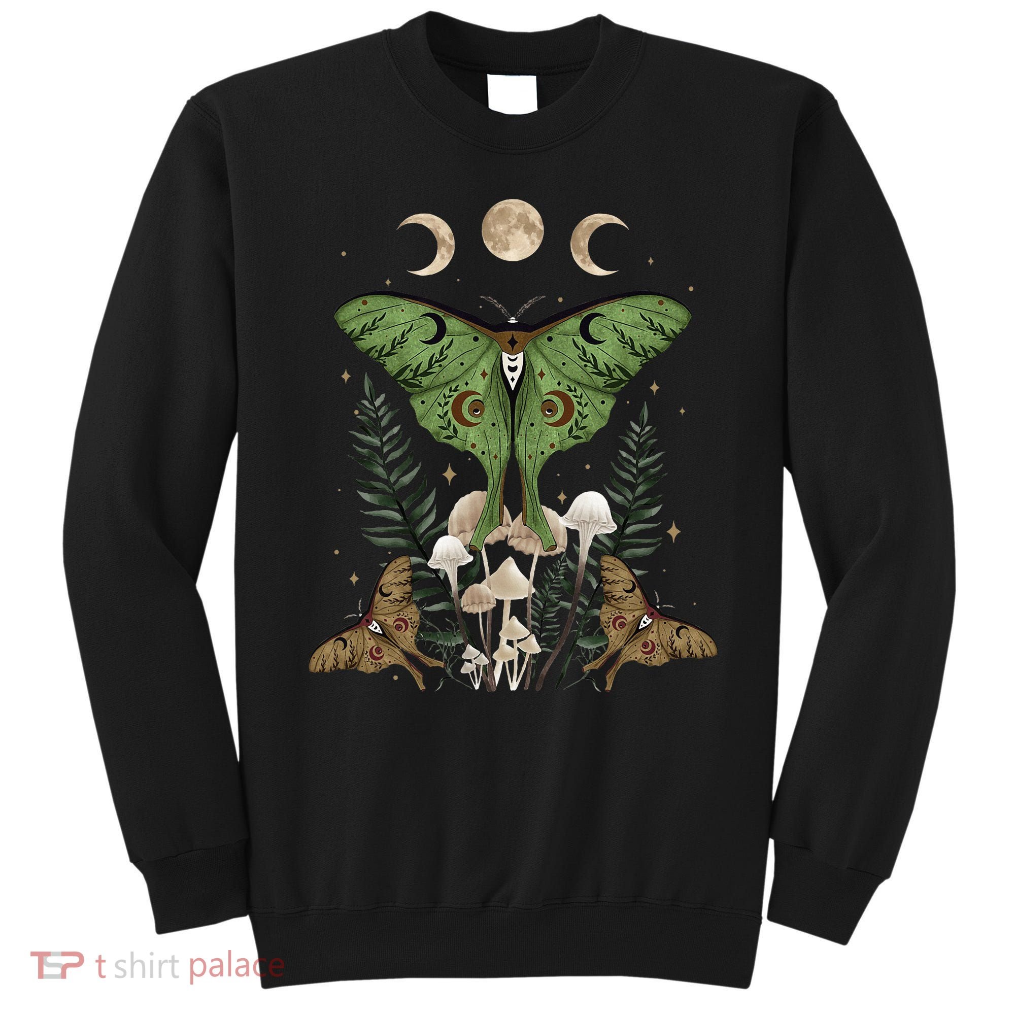 Fairy Grunge Fairycore Aesthetic Goth Luna Moth Mushroom Sweatshirt