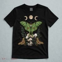 Fairy Grunge Fairycore Aesthetic Goth Luna Moth Mushroom T-Shirt thumb 5