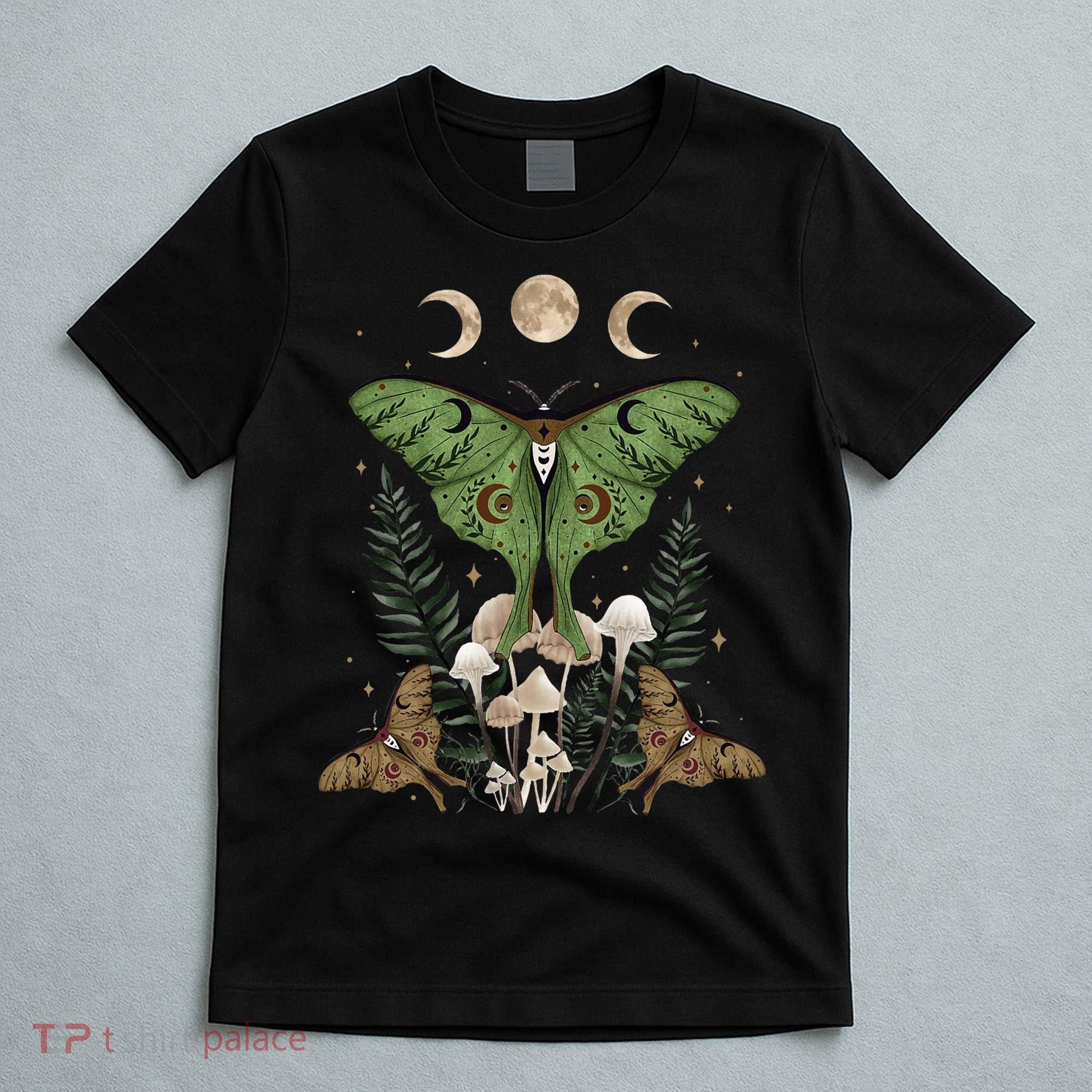 Fairy Grunge Fairycore Aesthetic Goth Luna Moth Mushroom T-Shirt