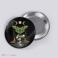 Fairy Grunge Fairycore Aesthetic Goth Luna Moth Mushroom Button thumb 0
