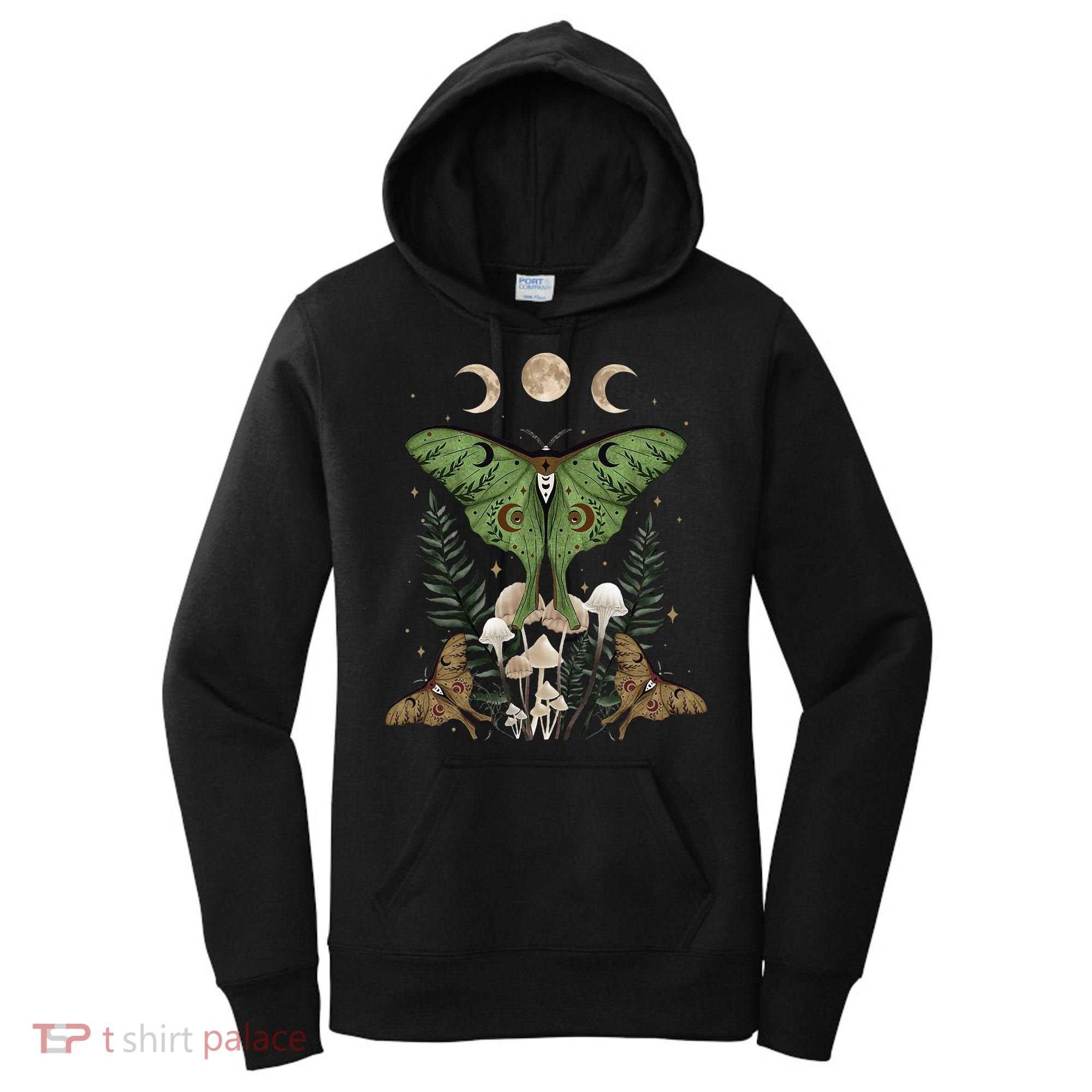 Fairy Grunge Fairycore Aesthetic Goth Luna Moth Mushroom Women's Hoodie