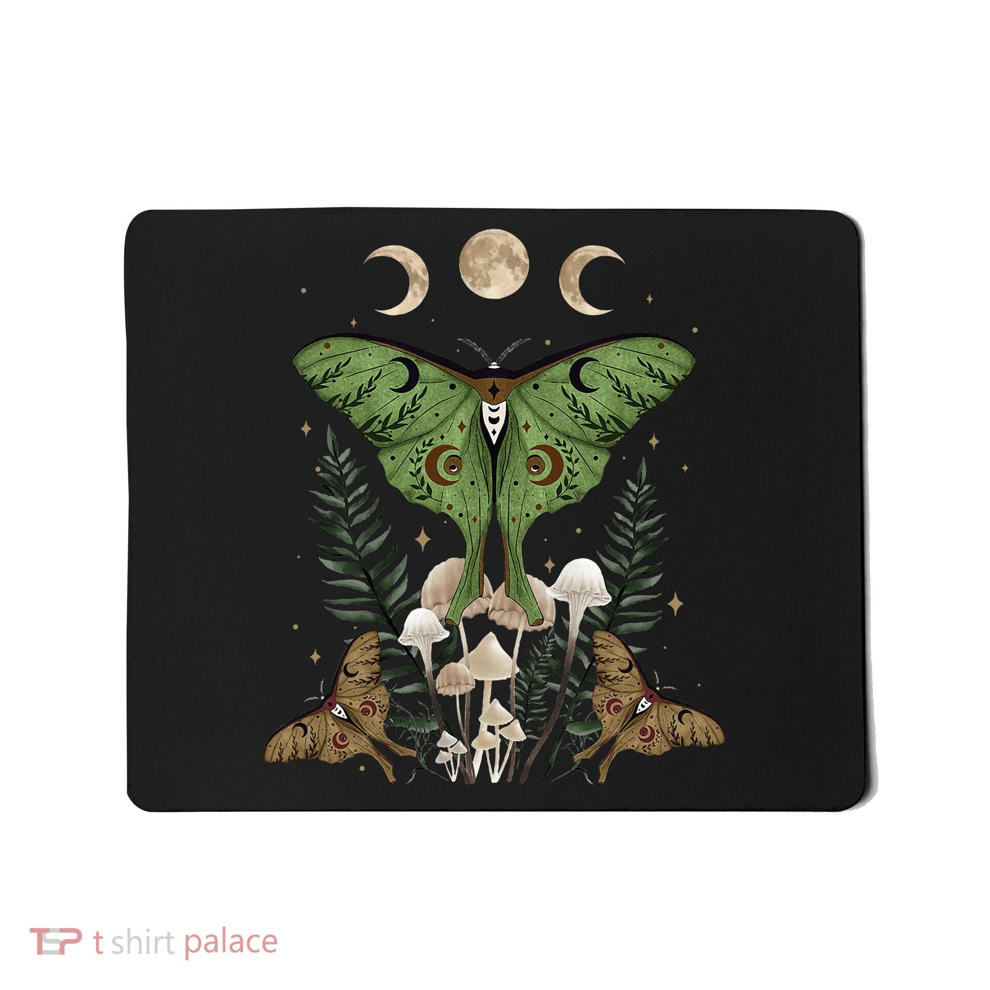 Fairy Grunge Fairycore Aesthetic Goth Luna Moth Mushroom Mousepad
