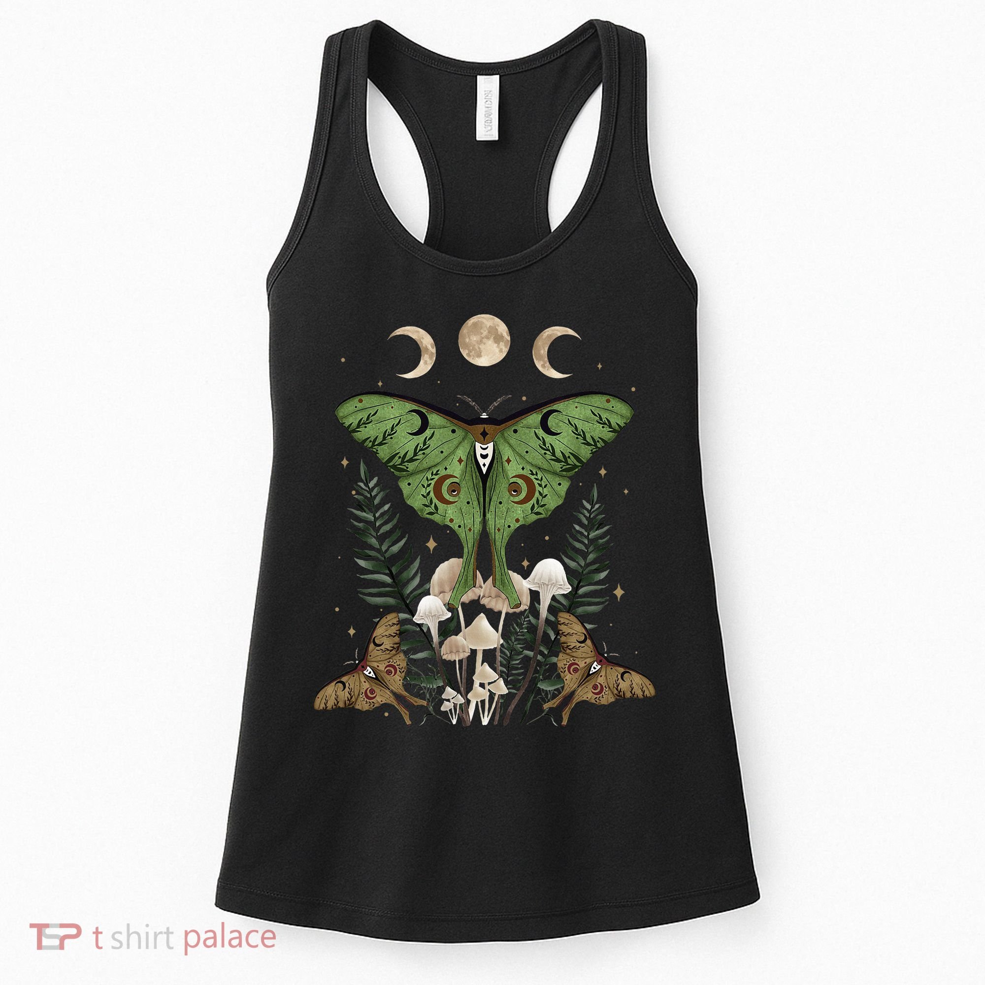 Fairy Grunge Fairycore Aesthetic Goth Luna Moth Mushroom Women's Tank Top