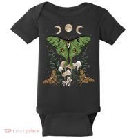Fairy Grunge Fairycore Aesthetic Goth Luna Moth Mushroom Baby Bodysuit thumb 0