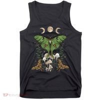 Fairy Grunge Fairycore Aesthetic Goth Luna Moth Mushroom Tank Top thumb 0