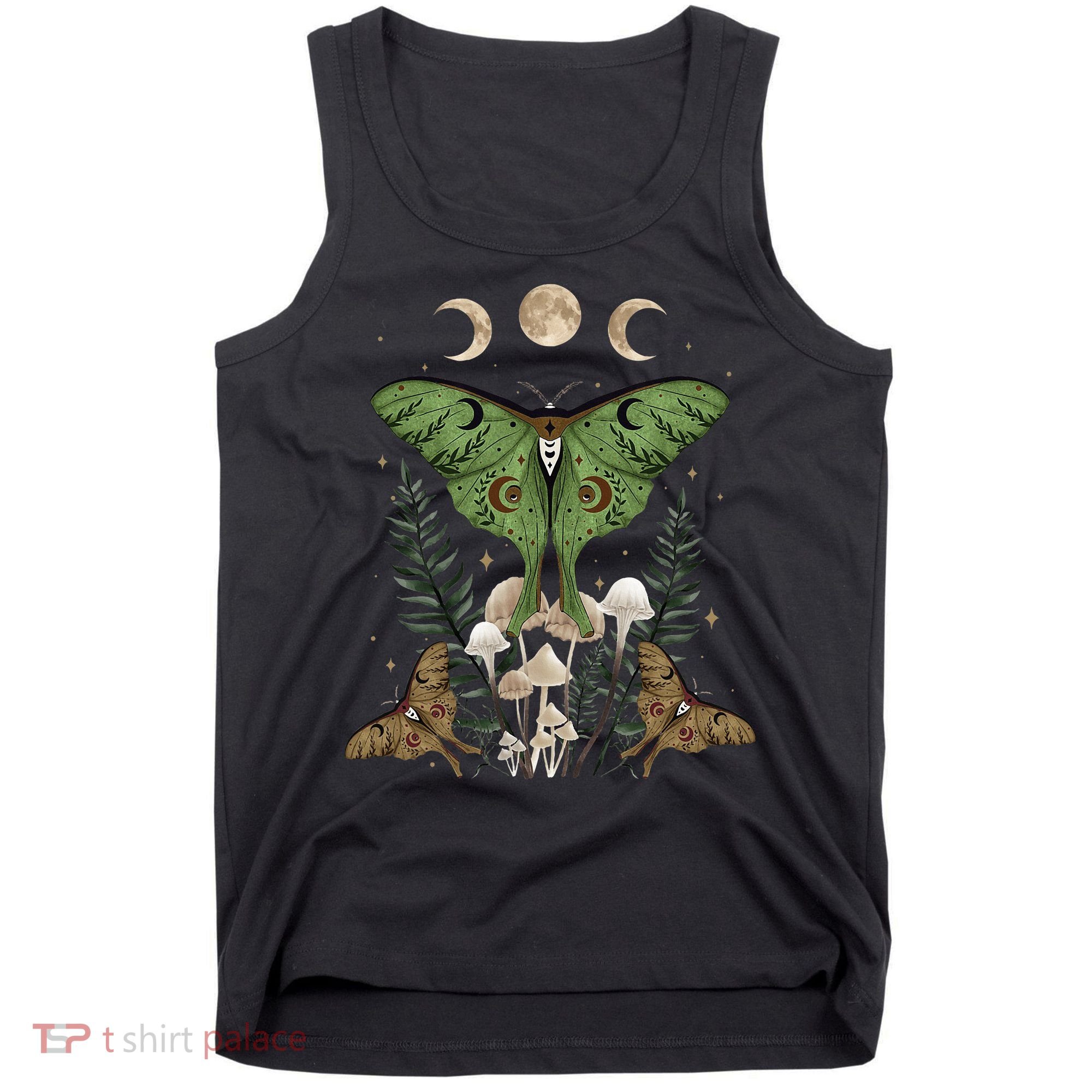 Fairy Grunge Fairycore Aesthetic Goth Luna Moth Mushroom Tank Top