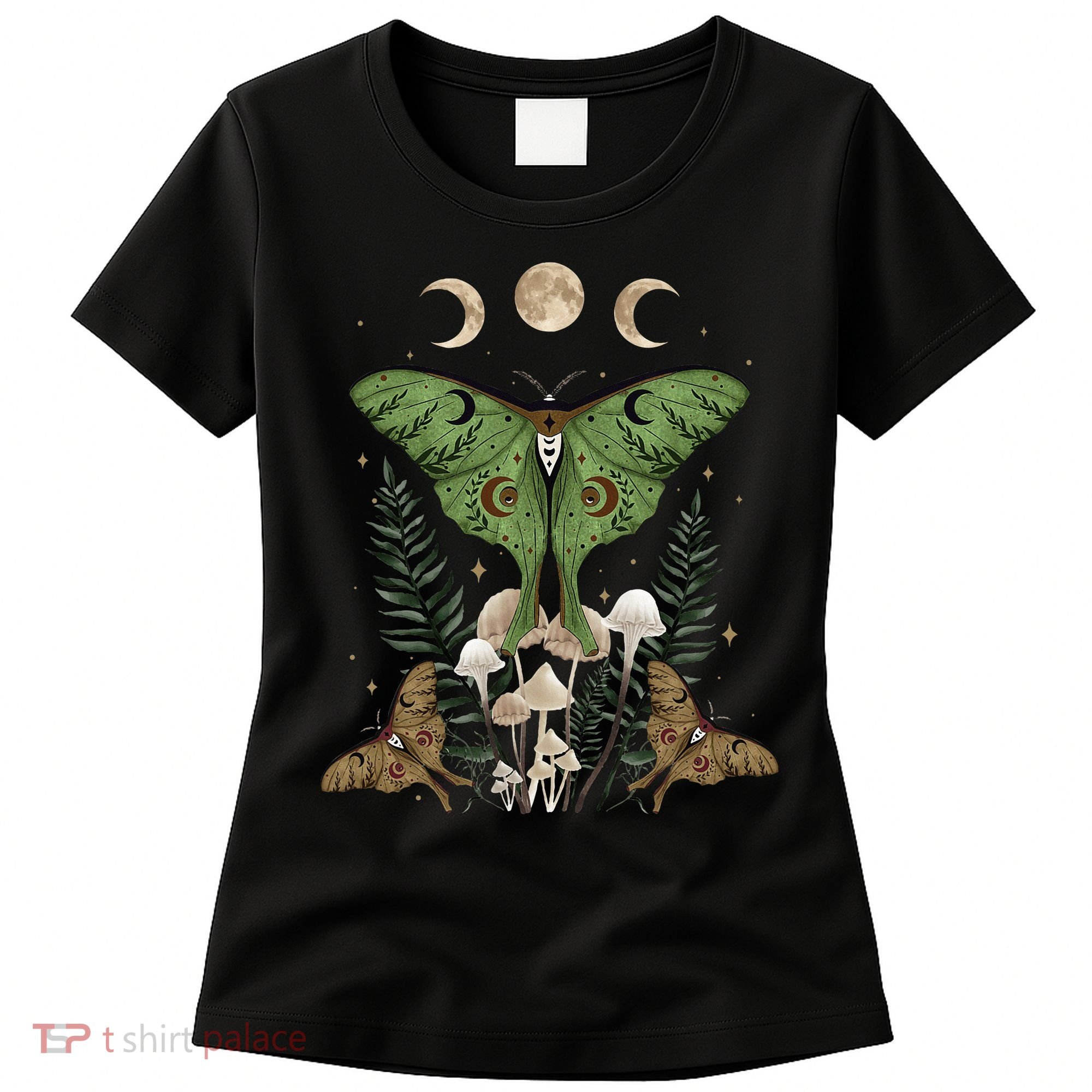 Fairy Grunge Fairycore Aesthetic Goth Luna Moth Mushroom Women's T-Shirt