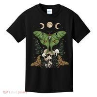 Fairy Grunge Fairycore Aesthetic Goth Luna Moth Mushroom Kids T-Shirt thumb 0
