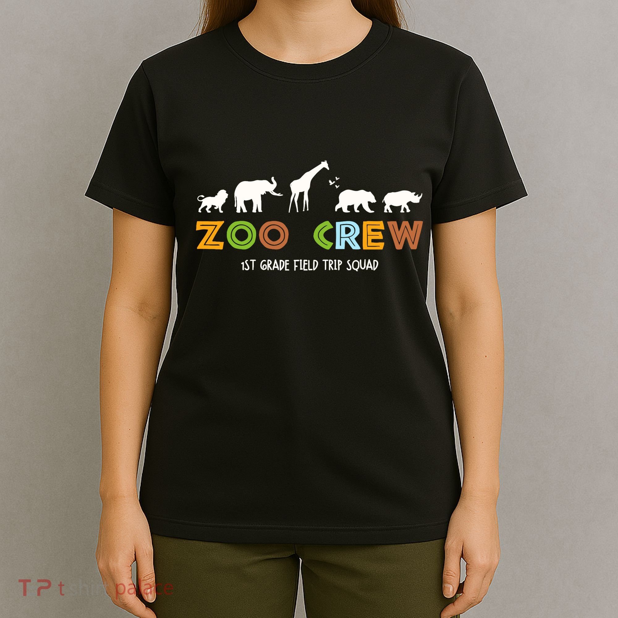First Grade Field Trip Squad Zoo Crew Wild Animal Safari T-Shirt