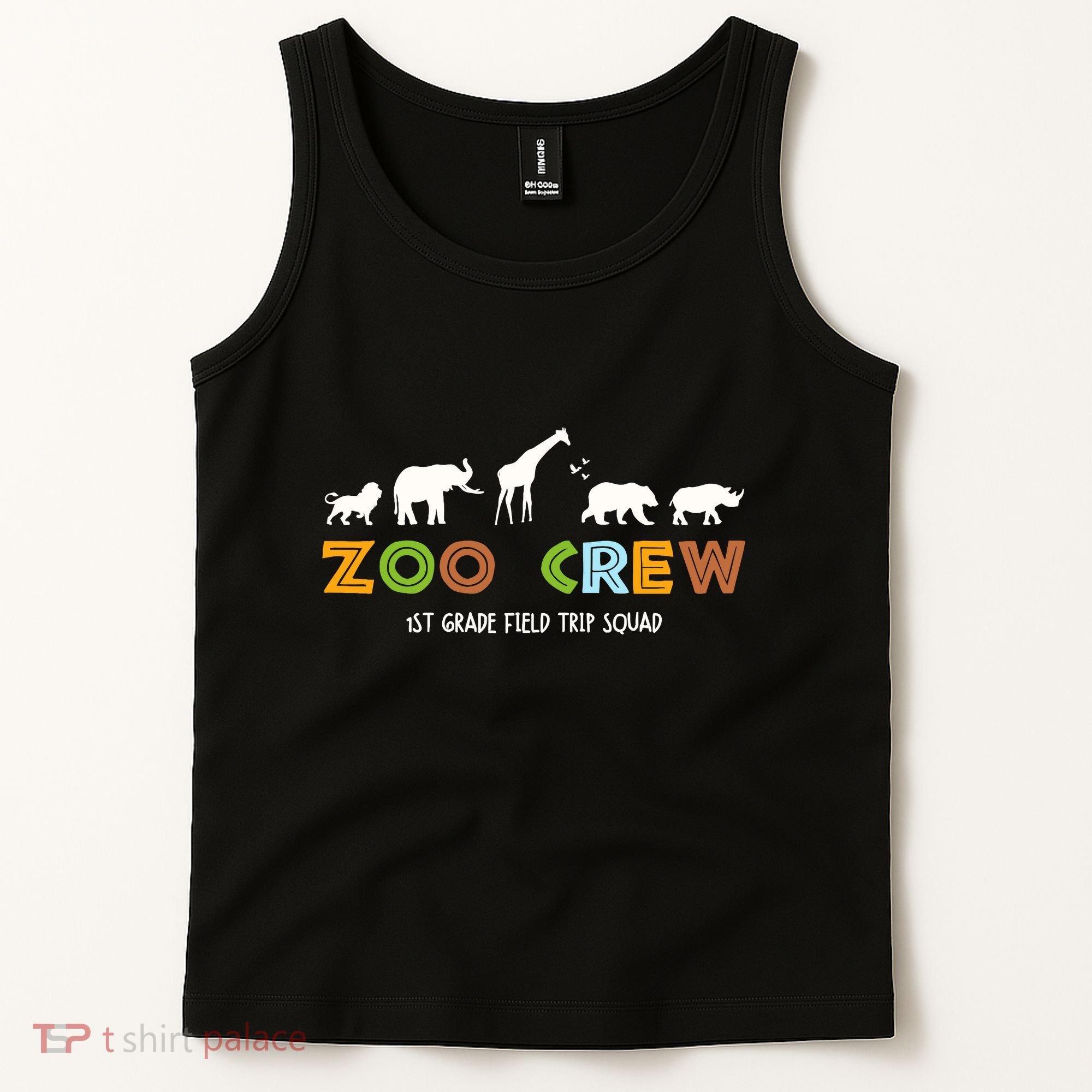 First Grade Field Trip Squad Zoo Crew Wild Animal Safari Tank Top