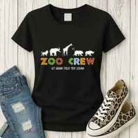 First Grade Field Trip Squad Zoo Crew Wild Animal Safari Women's T-Shirt thumb 3