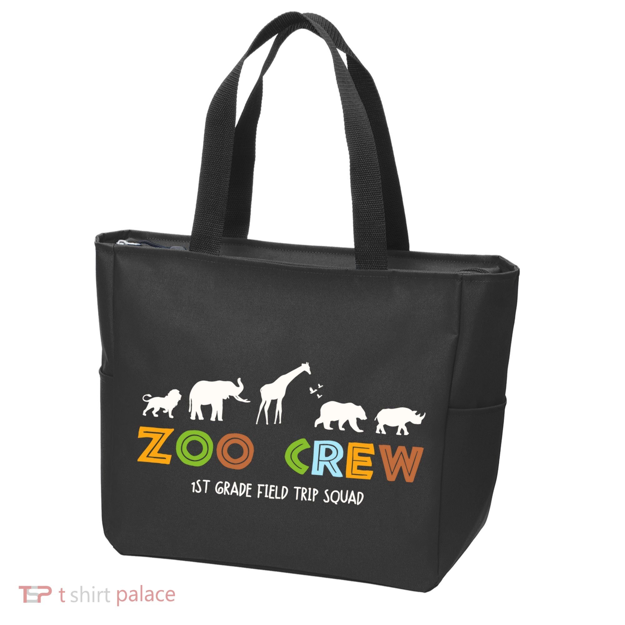 First Grade Field Trip Squad Zoo Crew Wild Animal Safari Tote Bag