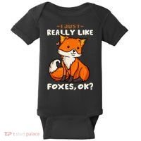 Foxes Gift For Fox Lovers I Just Really Like Foxes Ok Baby Bodysuit thumb 0