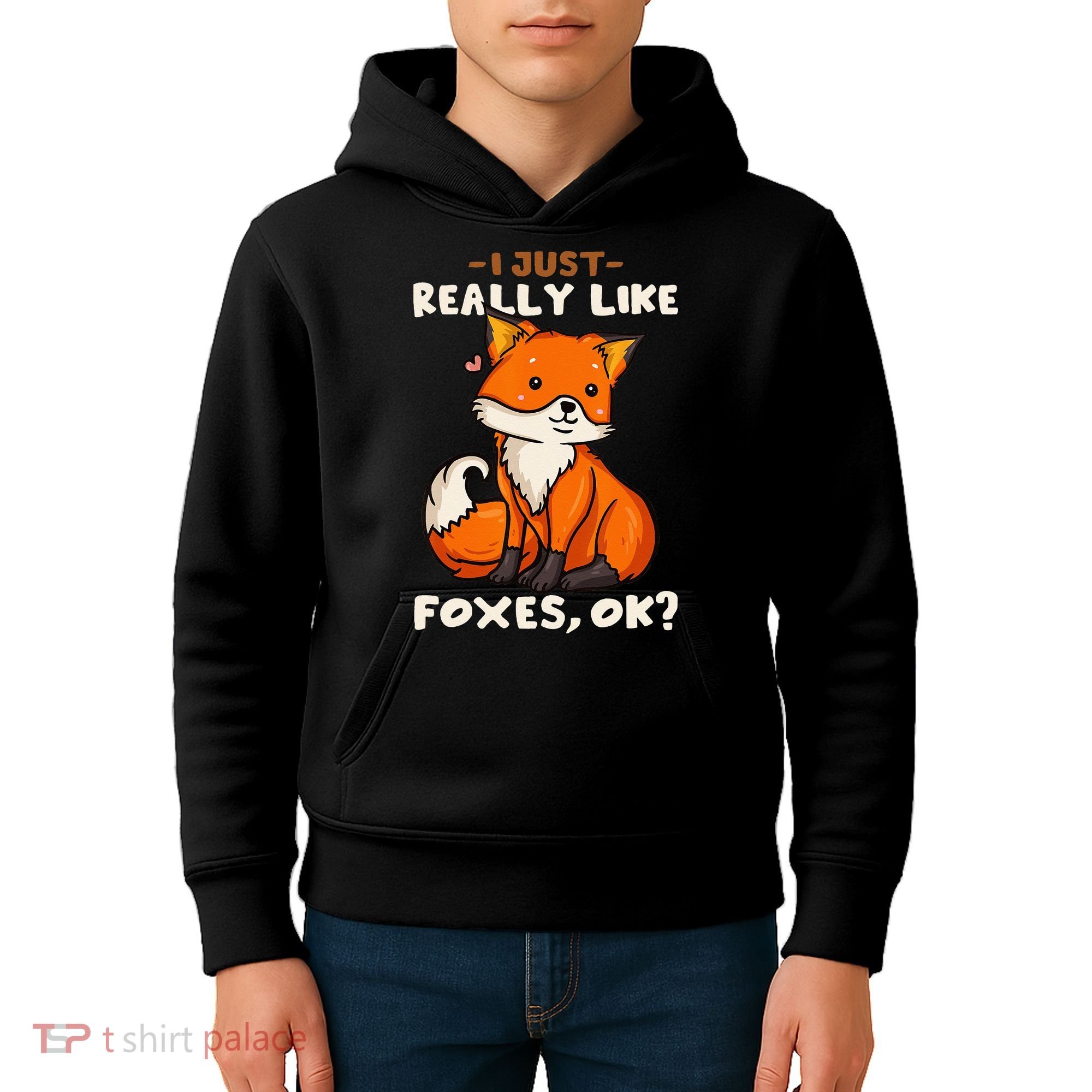 Foxes Gift For Fox Lovers I Just Really Like Foxes Ok Kids Hoodie