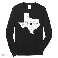 Funny Gift For Love State Of Texas Home Heart Texan Long Sleeve Shirt thumb 0