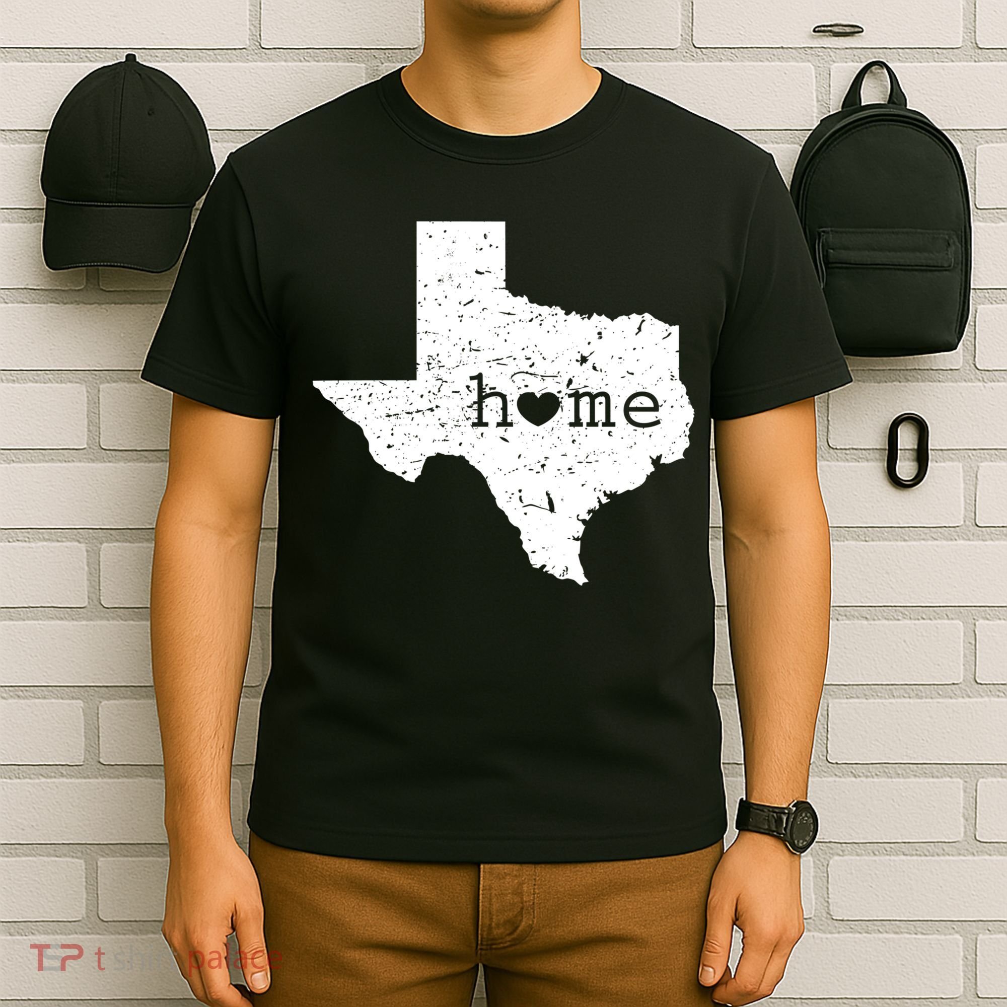Funny Gift For Love State Of Texas Home Heart Texan T-Shirt